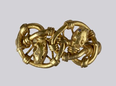 Late Saxon ring, probably c.7th century gold (detail) by Anglo Saxon